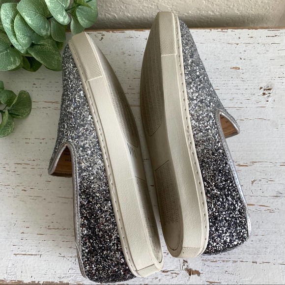 Blue by Betsey Johnson Eve Glitter Slip On Sneakers Silver - Picture 3 of 8